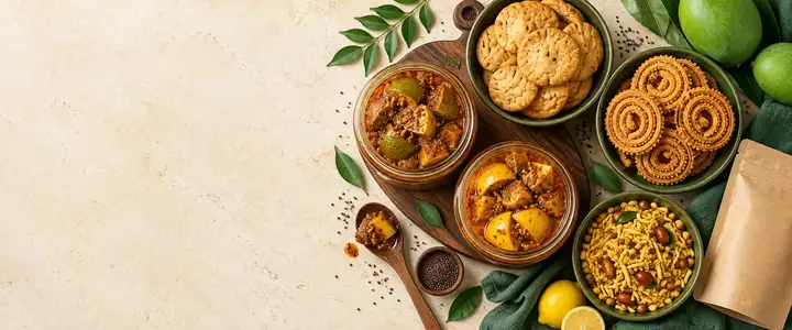 Homemade Pickles & Desi Snacks